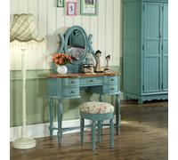 Coiffeuse Tabouret Console Tables de maquillage Table Consoles Secrétaire Miroir 2pcs