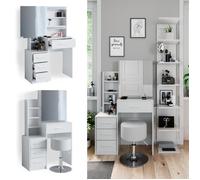 Coiffeuse Vicco Conrada, table de maquillage, commode de maquillage + tabouret