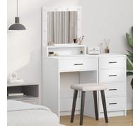 Coiffeuse Vidaxl Avec Des Lumières Led, Blanche - 50x41x135 Cm Blanc