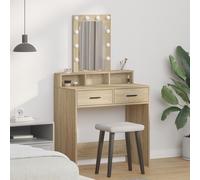 Coiffeuse Vidaxl Avec Des Lumières Led Chêne Sonoma 79x41x140 Cm