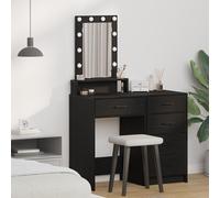 Coiffeuse Vidaxl Avec Des Lumières Led En Chêne Noir 50x41x140 Cm Noir