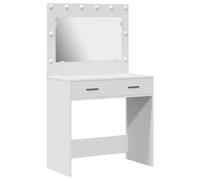 Coiffeuse Vidaxl Avec Éclairage Led Blanc 78,5x41x135 Cm Blanc