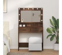 vidaXL Coiffeuse chêne brun 79 x 41 x 135 cm Bois composite