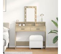 Coiffeuse Vidaxl Avec Lumières Led Chêne Sonoma 100x41x140 Cm