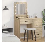 Coiffeuse Vidaxl Avec Lumières Led En Chêne Sonoma 50x41x135 Cm