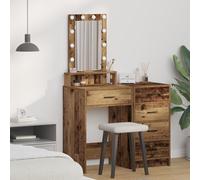 Coiffeuse Vidaxl Avec Lumières Led En Vieux Bois 50x41x140 Cm