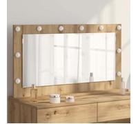 vidaXL Miroir de vanité Chêne fait main Bois et verre 100 x 55 cm