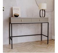 Coiffeuse - VIVALDI - Maggiore - Cachemire classique - 2 tiroirs - Pieds métalliques fins