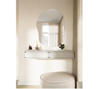 Selsey Wuwu Coiffeuse Gris-Beige 110 x 35 x 17 cm, Design Minimaliste avec tiroirs Push-to-Open, Montage Suspendu, Panneaux de Particules laminés Robustes, Parfaite pour la Chambre et Le Dressing