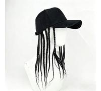 Coiffure Chapeau de perruque tressé moyen long for hommes, une pièce, for un usage quotidien et style décontracté(Noir)