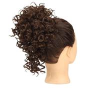 Coiffure Chignon décoiffé for femme, extension capillaire synthétique bouclée avec cordon élastique Utilisation quotidienne(4-30)