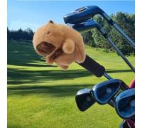 Coiffure de golf en peluche - Protection de batte pour conducteurs d'animaux, conception de bande dessinée avec équipement vert, couverture de tête de batte durable | Hommes Femmes Joueur de golf P