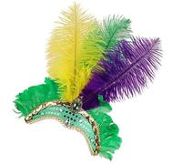 Coiffure de Showgirl - Coiffure de scène Burlesque, Couronne de parade vintage pour les occasions de carnaval masqué, décoration de costumes de danse pour fêtes,