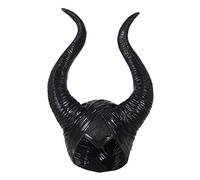 Coiffure d'Halloween en latex noir à longues cornes chapeau maléfique accessoires de costume de sorcière coiffe décoration de fête Halloween bal masqué accessoires accessoires induction sonore