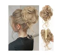 Coiffure Extension de cheveux synthétiques bouclés et ondulés en chignon bouclé et désordonné à pince Utilisation quotidienne(T1B/4/30)
