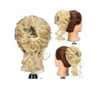 Coiffure Extensions de cheveux synthétiques en chignon bouclé et décoiffé avec élastique Utilisation quotidienne(22H613)