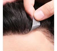 Coiffure Frontale Pour Hommes, 100% Cheveux Humains, Peau En PU Naturelle, Système De Remplacement De La Ligne De Démarcation Des Cheveux Pour Les Cas De Dégénérescence,Noir,1.5x16cm