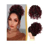 Coiffure Postiche chignon décoiffé for femme, postiche synthétique bouclé avec cordon de serrage Utilisation quotidienne(1BTBUG)