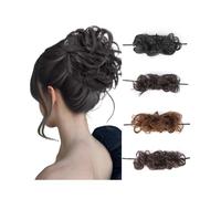 Coiffure Postiches chignon bouclés et décoiffés, chouchous en cheveux synthétiques souples et enveloppants for femmes Utilisation quotidienne(2-30)