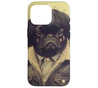 Coiffure Vintage Carlin et Chien drôle de Mode Coque pour iPhone 16 Pro