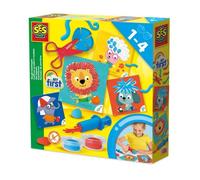 Coiffures en pâte à modeler - SES CREATIVE - My First - 80 g de pâte - Ciseaux sûrs - 4 cartes réutilisables