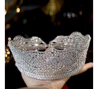 Coiffures for femmes, bijoux de cheveux, diadèmes de couronne for femmes, accessoires de cheveux de mariage, accessoires de concours de beauté à couronne ronde, magnifiques diadèmes et couronnes de re
