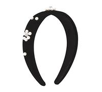 Coiffures for femmes, bijoux de cheveux, diadèmes de couronne for femmes, bandeaux d'abeille for femmes, bandeau en cristal de strass baroque, perle simulée, large bande de cheveux, couronne de fleurs
