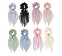Coiffures pour les filles, 8 PCS Scrunchie Double couche CHEUR CHEUR MIGNE RABBIT OEUR BOD CHEUR SCRUNSE