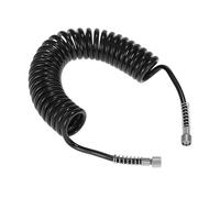 Coil Air Hose - 1/8 Inch Air Tool Hoses, PU Spring Coil Spray Áir Hose With Standard Industrial Replacement Fitting, Pipe Kit, Assembly Kit Of 9.8 Ft Fittings On Both Ends