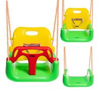Coil Balançoire Enfant Balançoire Bébé Extérieur 3-en-1 Balançoire Bébé Balançoire Enfant Réglable avec Dossier Balançoire Intérieur Siège De Balançoire Enfant Balançoire Tout-Petit (Vert)