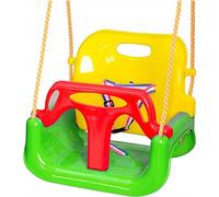 COIL Balançoire de jardin pour enfants, balançoire pour enfants, solide, 3 en 1 + ceintures, jusqu'à 60 kg, Vert