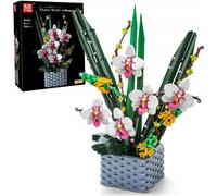 COIL blocs de construction ludiques, fleurs en blocs, orchidée, jeu de blocs, blocs de construction, jeu de construction, Mould King 10025, collection botanique, décoration intérieure, 1158 pcs.