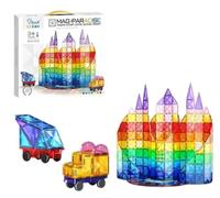 COIL Blocs de construction magnétiques, carreaux magnétiques, blocs magnétiques, jouets pour enfants, blocs de construction colorés, kits de jouets de construction, aimants, pièces magnétiques