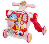 COIL Chariot De Marche Bébé 5-en-1 Aide À La Marche, Trotteur Bébé Jouet Éducatif Avec Musique Et Lumière, Hauteur Réglable - Aide À La Marche Bébé - Apprendre À Marcher Bébé Couleur Rose