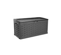 COIL Coffre de jardin, valise, sièges, meubles de jardin, capacité 335L, noir