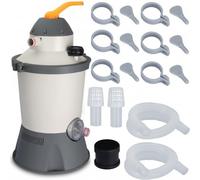 COIL Filtre à sable pour piscine - Pompe de piscine efficace 3028 l/h, robuste et durable, entretien facile avec valve à 6 niveaux, accessoires inclus, pour piscine jusqu'à 16 000 l