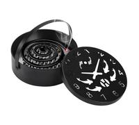 Coil Holder - Incense Coil Holder Box | Reusable Iron Ash Catcher Container | Incense Coils Burner Lidded Box for Living Room Bedroom Courtyard Garden Yoga Reading Sleeping Campings