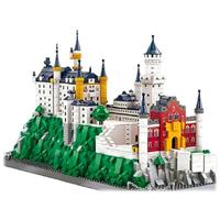 COIL Kits de modélisme, modèle Architectural, pions de Construction, Blocs compatibles, bâtiments célèbres du Monde (Château de Neuschwanstein, Schwangau)