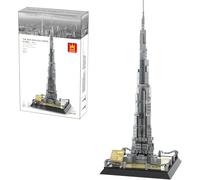 COIL Kits de modélisme, modèle Architectural, pions de Construction, Blocs compatibles, bâtiments célèbres du Monde (Tour Burj Khalifa, Tour de Dubaï)