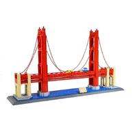 COIL Kits de modélisme, modèle Architectural, pions de Construction, Blocs compatibles, bâtiments célèbres du Monde (Le Pont du Golden Gate à San Francisco)