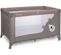 COIL Lit de voyage pour bébé, lit bébé, lit de voyage pour enfant, BLISSY, avec entrée latérale, protection LockGuard, matelas pliable, à un niveau, beige