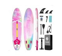 COIL Planche de SUP gonflable - Kit complet de planche de stand up paddle - Kit complet - Poche étanche - Stable - Légère - Avec pagaie - Avec pompe - Accessoires (violet, 335 x 84 x 15 cm)