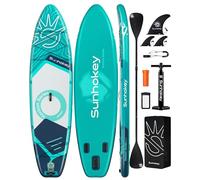 COIL Planche de SUP gonflable - Kit complet de planche de stand up paddle - Kit complet - Sac étanche - Stable - Léger - Avec pagaie - Avec pompe - Accessoires (bleu, 335 x 86 x 15 cm)
