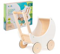 COIL Poussette pour poupée - Trotteur - En bois - Roues en caoutchouc - Jouet pour enfant