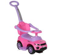 COIL Voiture à Pousser avec Barre de Poussée 614 W - Véhicule à Pousser pour Bébé - Voiture à Pousser 3 en 1 - Porteur Bebe - Pousse Pousse Bebe (Rose)