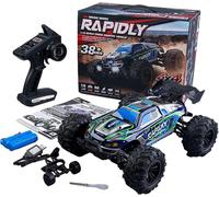 COIL RC-Buggy, voiture télécommandée, voiture-jouet, véhicule tout-terrain, roues head-up, LED, 4x4, 1:16, 4WD Buggy, 2.4Ghz, jusqu'à 38 km/h, à partir de 14 ans, bleu