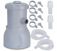 COIL Pompe de piscine - 3028 l/h - Pour piscines jusqu'à 17400 l - Filtre à cartouche et billes de filtration - Efficacité énergétique : 60 W - Montage facile - Nettoyage efficace de l'eau