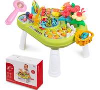 COIL Table de jeu, table d'apprentissage,Jouets de table d'activités pour bébés, table interactive, table sensorielle, éléments mobiles, effets sonores, pour enfants de 18 mois et plus
