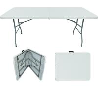 COIL table pliante, table de buffet, table de balcon, table de camping, hauteur réglable, dessus HDPE, table portable, 180 cm