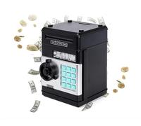 COIL Tirelire électronique pour enfants - Mini coffre-fort avec code PIN - Chargement automatique de billets de banque et effets sonores - Jouet éducatif pour économiser de l'argent - Convient pour